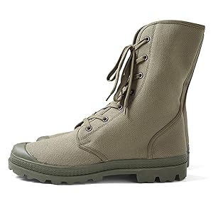 Amazon | 実物 フランス軍 コットンキャンバス コンバットブーツ